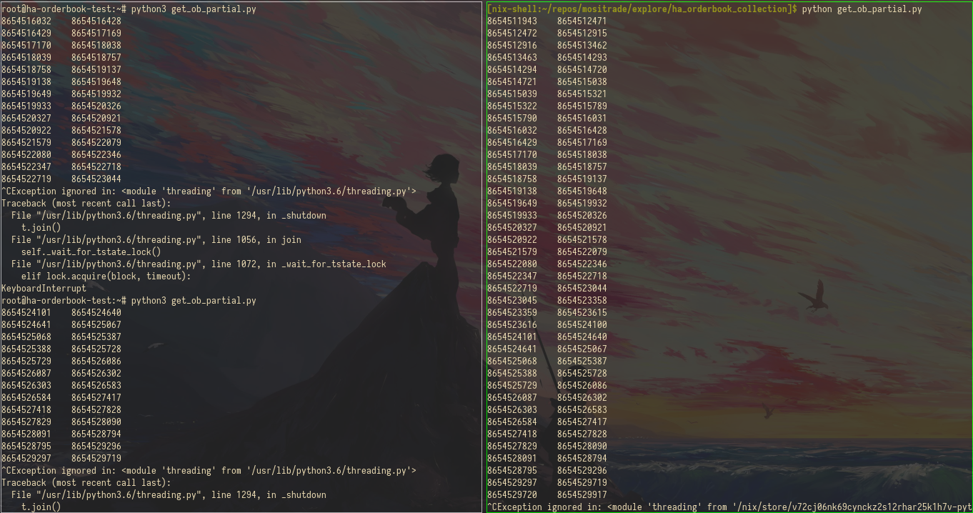 Instance in France giving identical orderbook deltas