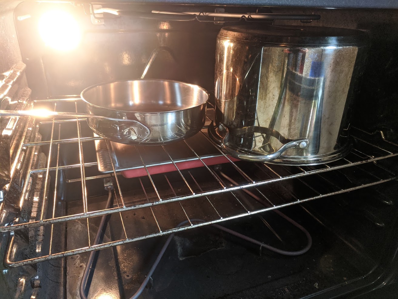 July 11, 2020. A sketchy setup involving three different disparate non-fitting pieces of kitchen equipment.